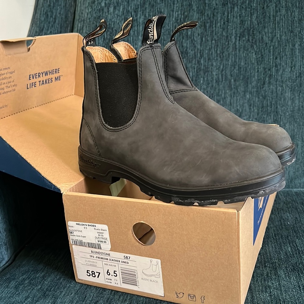 Blundstone Boots “Rustic Black” USAW9.5